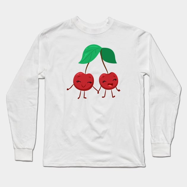 Fruit Lover Cute Kawaii Design Long Sleeve T-Shirt by Utopia Shop